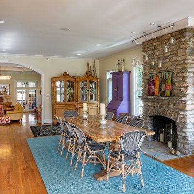 terrace park interior with stone fireplace and chimney